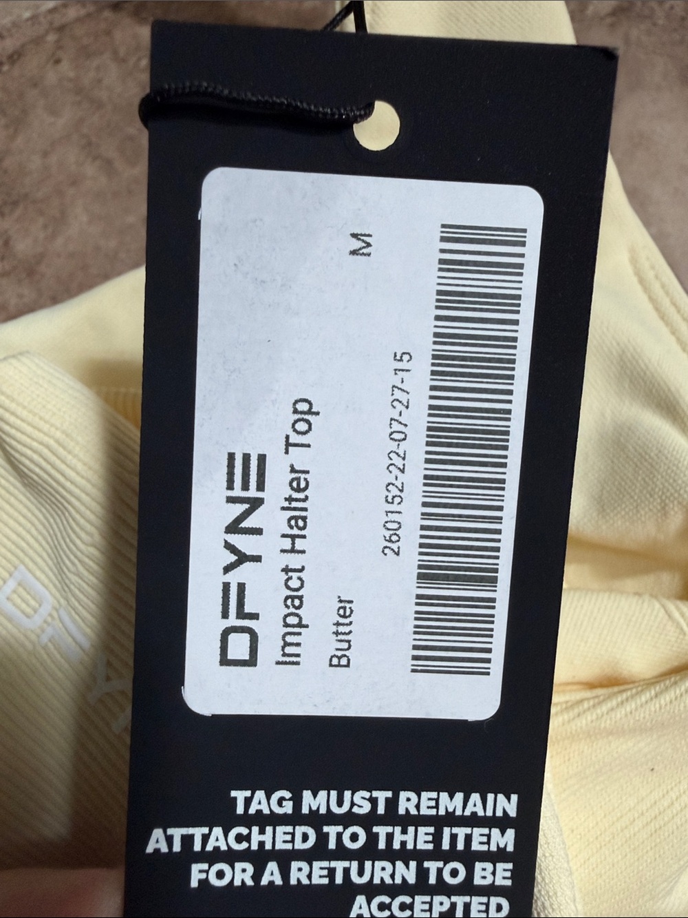 DFYNE Butter Yellow Set - Size M - New with Tags - Picture 5 of 5